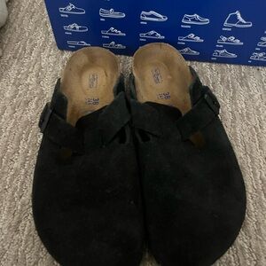 Birkenstock Black Suede Women's Clogs